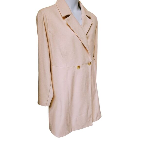 TORRID WOOL Pale Pink Fit & Flare Plus Size Long Winter Coat 3X - Picture 5 of 14